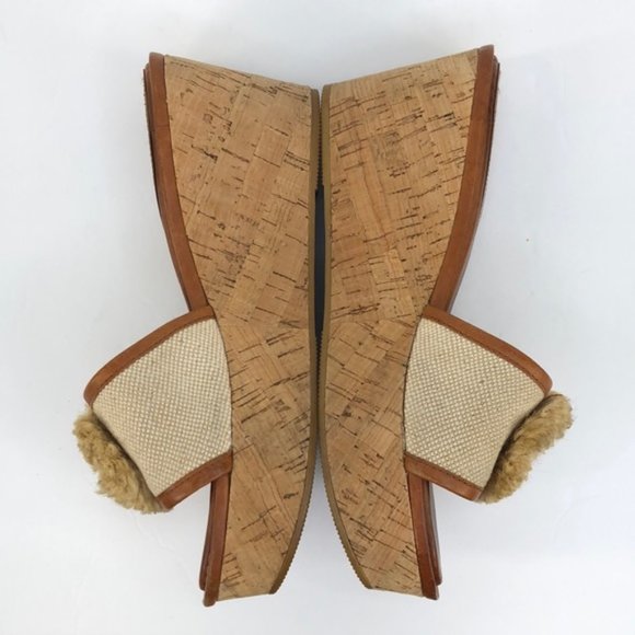 Coach Jazmin Cork Wedge 3” Heels, Size 9 - Picture 3 of 8